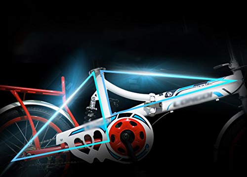 Vouwfiets, Heren Dames Opvouwbare fiets, Gevouwen binnen 15 seconden, Gestroomlijnd frame, 16 inch City vouwfiets, voor… - Afbeelding 6