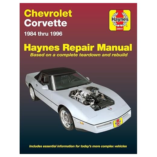 Chevrolet Corvette (84-96) Haynes Repair Manual (Does not include information specific to ZR-1 models. Includes thorough vehicle coverage apart from the specific exclusion noted)