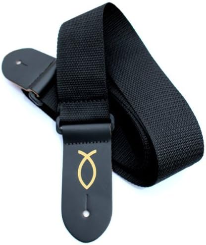 Pickthys Christian Guitar Strap, Black