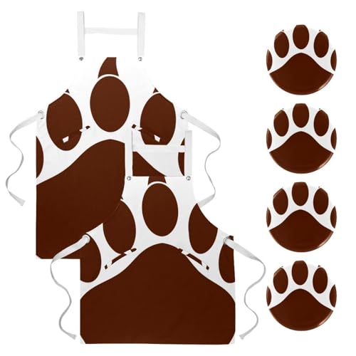 Tablier de cuisine lot de 2 avec broches pour éviter les taches de graisse et salissures