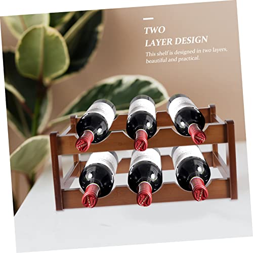 Soporte para botellas de vino doble capa para encimera miniatura 5