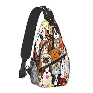 Dog Puppy Sling Backpack Crossbody Shoulder Bag Travel Hiking Daypack Gifts Dog Puppy Sling Backpack Crossbody Shoulder Bag Travel Hiking Daypack Gifts