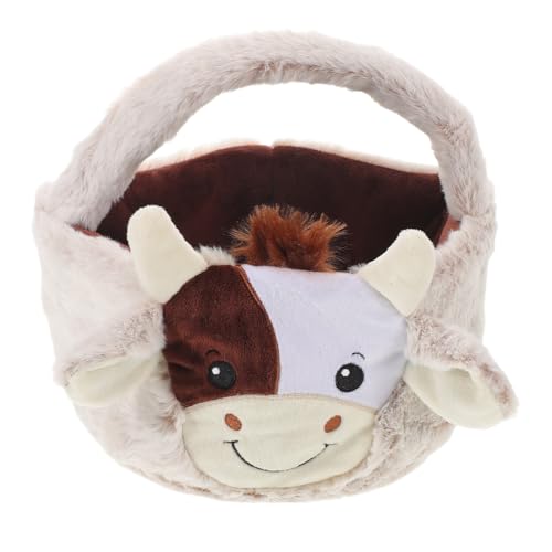 Panier de Pâques vache léger et doux avec anses ergonomiques