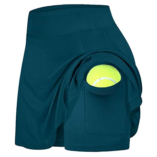 SLENDIPLUS Short de golfe corrida Yoga Hakama Sports Women's Elastic Skirt Inner Rainbow Tulle Skir