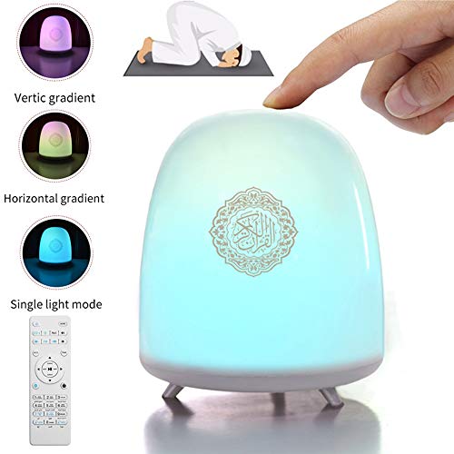 Preisvergleich Produktbild Koranisches Nachtlicht, mehrfarbig, LED-Schreibtischlampe, Bluetooth-Lautsprecher mit Farbverlauf, Nachtlicht, MP3-Player, komplette Empfangsempfänge, 15 verschiedene Sprachen