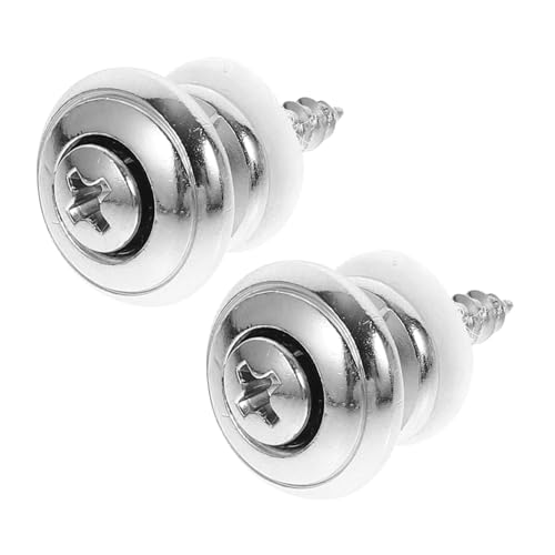 Milisten 1Set Replacement Guitar Strap Locks Metal Studs for Acoustic Electric Guitar Bass Ukulele Easy Installation Smooth Surface Secure Retainer System
