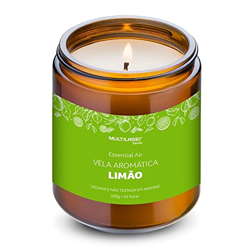 Vela Arom�tica de Lim�o 200g Multilaser Sa�de - HC524