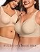 OEAK Womens Wireless Jelly Bra Plus Size Supportive Seamless Bras Full Coverage Push Up Comfortable No Underwire Tshirt Bras Nude XL