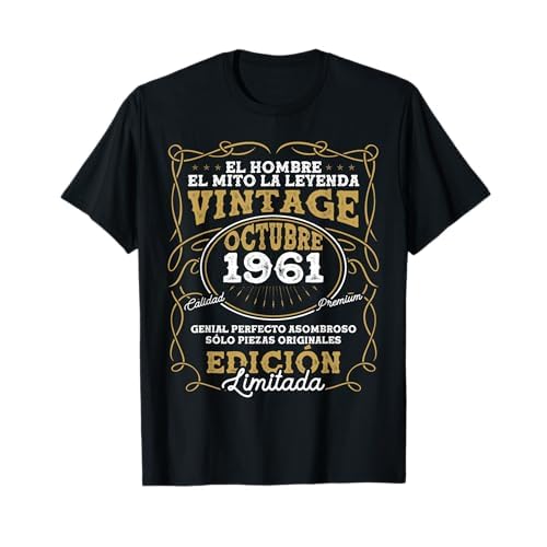 Octubre 1961 Vintage - 64 Años Regalo Cumpleaños Hombre Camiseta