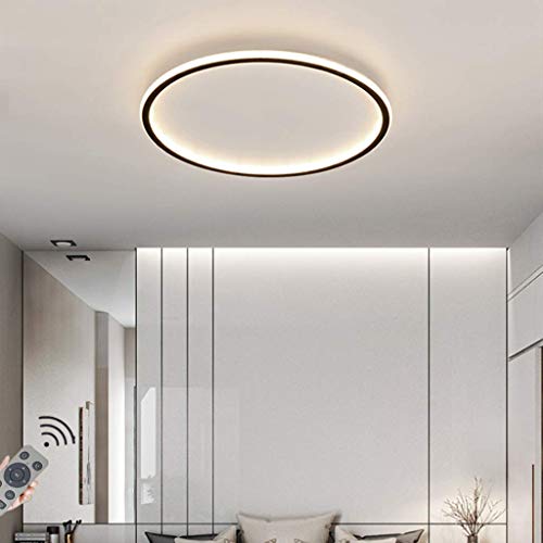 Plafonnier LED dimmable rond 50cm en acrylique avec télécommande pour salon et chambre