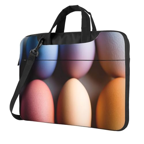 Funda acolchada para ordenador portátil de 39.6 cm, diseño de huevos de Pascua de colores suaves, para mujeres y hombres