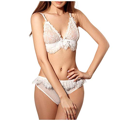 Lingerie brodée et ensemble pyjama femme en dentelle noire fine et délicate