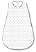 SwaddleDesigns Cotton Sleeping Sack with 2-Way Zipper, Tiny Hedgehog, Black, Small 0-6 Months
