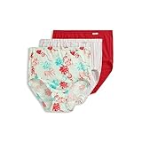 Jockey Women's Underwear Elance Brief - 3 Pack, Red Holiday Bow, 7