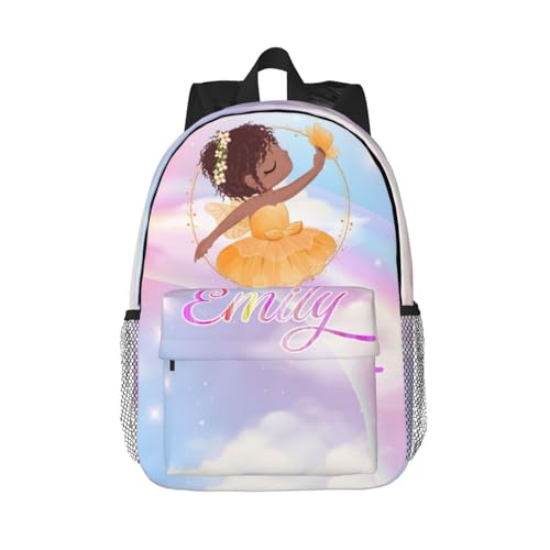 Custom Backpack for Girls with Name,Personalized Kids School Bookbag with Lunch Box,Customized Children Elementary Shoulder Bag Schoolbag Fashion Unique Gift for Daughter