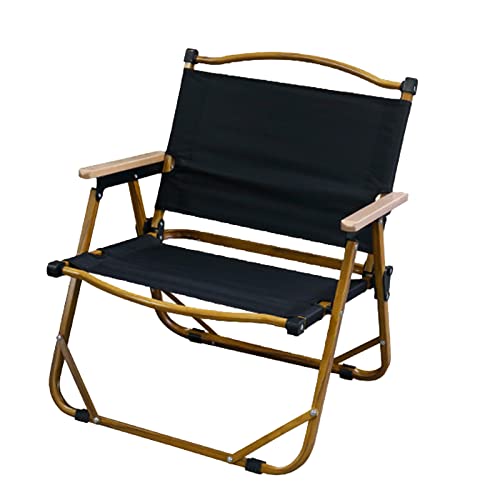 Aikara Portable Wooden Folding Camping Chair Compact Beech Wood Thicken 600D Oxford Backrest Chair For Outdoor, Fishing, Beach, Picnic, Road Trip,Black Large #TOP6