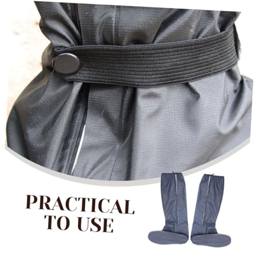 1 par de fundas impermeables para zapatos gruesas, reutilizables y fáciles de poner y limpiar, para uso al aire libre miniatura 3