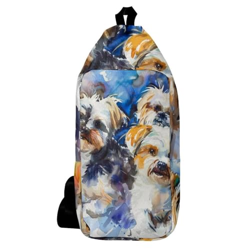 Mochila bandolera de Shih Tzu para senderismo y excursiones al aire libre