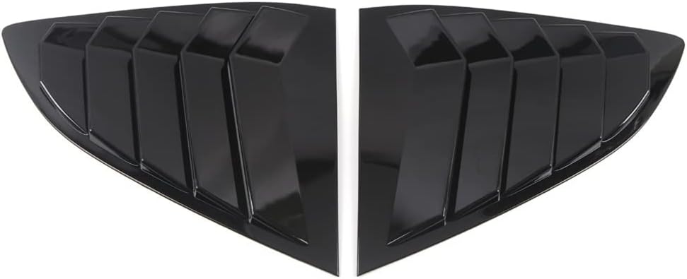 2Pcs Gloss Black Rear Side Window Louvers Shutter Cover Air Vent Louvers Scoop Cover Blinds Compatible for CRV 2022 2021 2019 2018 2017 Accessories