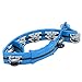 Eujgoov Plastic Hand Tambourine Bell, Fish Shaped Double Row Jingles Music Rhythm Tools(blue)