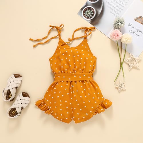 Image of Toddler Girl Clothes Baby Summer Cute Halter Romper 6 Months to 5 Years Old