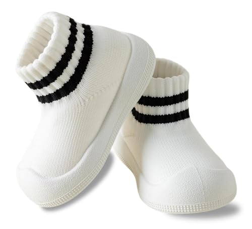 Image of Baby Sock Shoes Toddler Walking Slippers with Soft Rubber Sole
