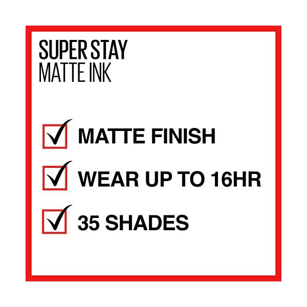 Maybelline Super Stay Matte Ink Liquid Lipstick Makeup, Long Lasting High Impact Color, Up to 16H Wear, Voyager, Deep Red, 1 Count