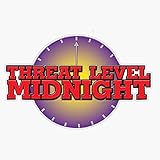 Threat Level Midnight Sticker Vinyl Waterproof Sticker Decal Car Laptop Wall Window Bumper Sticker 5'