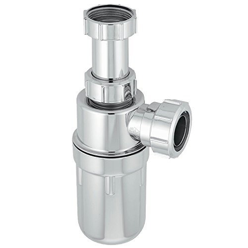 A10AR-CP Chrome Plated Plastic Resealing Adjustable Inlet Bottle Trap-1.25 inch