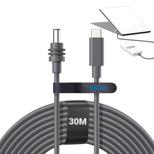 Image of USB C to DC Power Cable 30M for Starlink Mini, Waterproof USBC Cord Works with 100W + Power Bank and PD Charger, 18AWG (≈ 0,75mm²), USB-C Lead Type-C 20V / 5A