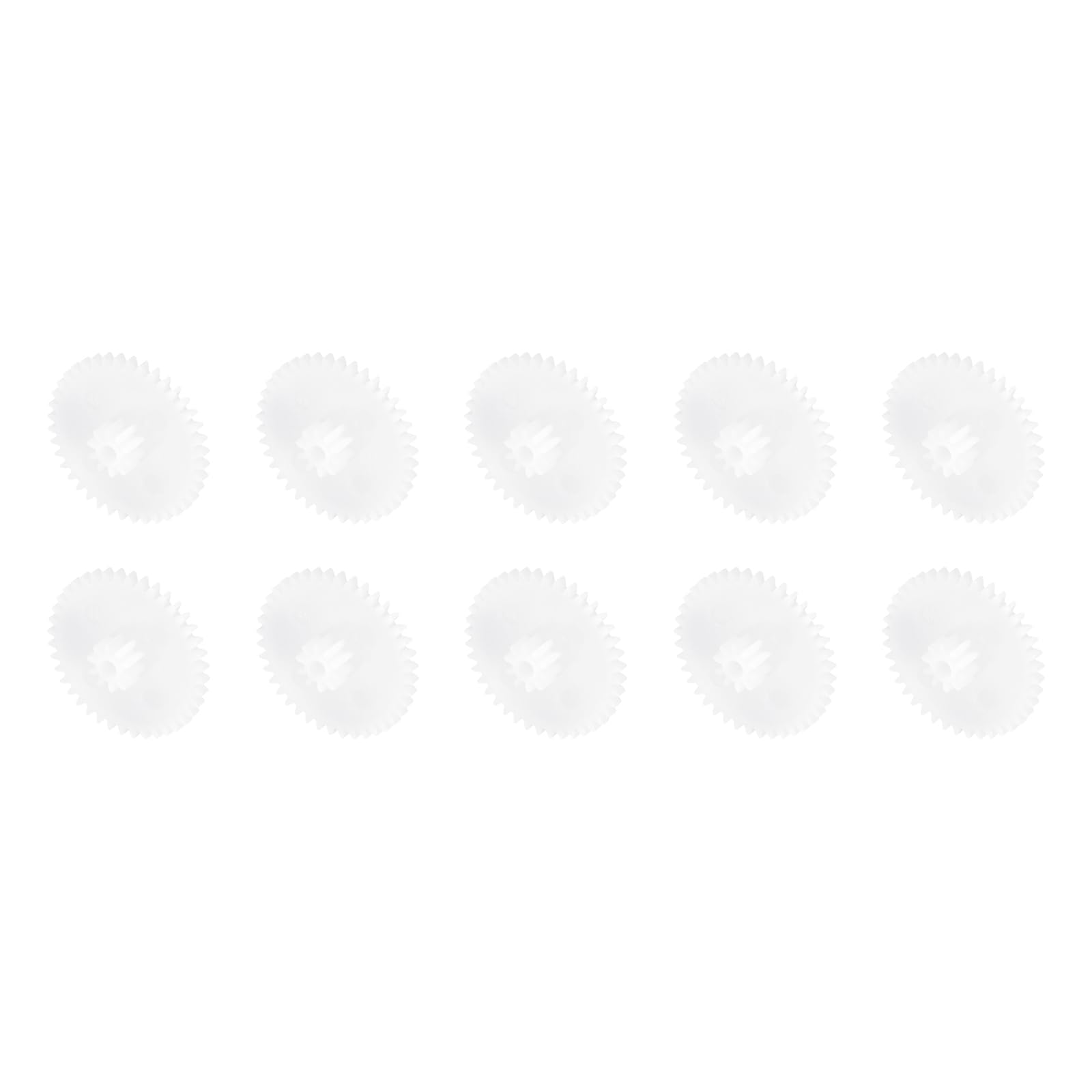 MECCANIXITY 10 Pcs Plastic Gears 40 Teeth Plastic Motor Gear Model 40102B Reduction Gear for RC Car Model DIY Robot (White, Module 0.5)