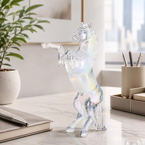 Figura de cristal de caballo LOGOFUN diseño claro miniatura 6