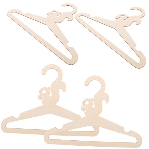 HOOTNEE 5Pcs Cartoon Animal Wooden Hangers for DIY Clothes Hangers Non Slip Design for Nursery Closet Organizer Practical Storage for Clothing