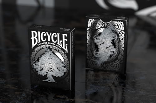 Bicycle Adult Black Dragon Playing Card Games - 1 Deck, Air Cushion Finish, Professional, Superb Handling & Durability, Great Gift For Card Collectors