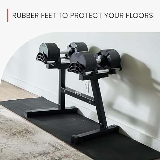 Nuobell Adjustable Dumbbell Stand and Rack. Perfect for Nuobell Adjustable Dumbbell Set. Safe, Convenient and Prevents Accidents. This is a Nuobell Dumbbells 80lb Rack / Stand Only, No Weights Included.