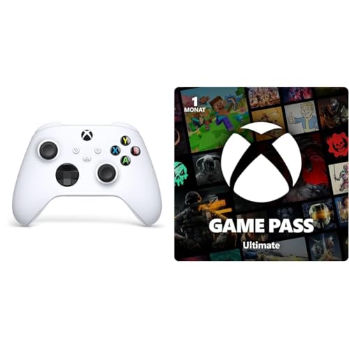 Xbox Wireless Controller - Robot White + Game Pass Ultimate | 1 Monat Mitgliedschaft