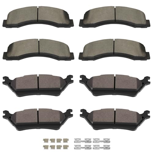 Image of SCITOO D2087 D1602 8PCS Front Ceramic Rear Semi-Metal Brake Pad Sets | Fit For Ford For F-150 2018-2020