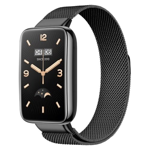GoodZwetch Ersatzarmband Kompatibel mit Xiaomi Mi Smart Band 7 Pro Armband Magnetverschluss Schleife Verstellbares Metall Bänder für Damen Herren