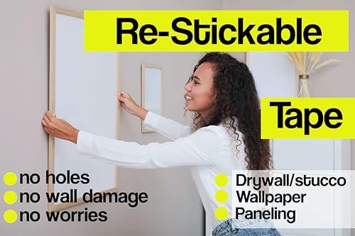 Image of Apartment Tape re-stickable mounting Strips for Hanging Photos and Objects to Wall