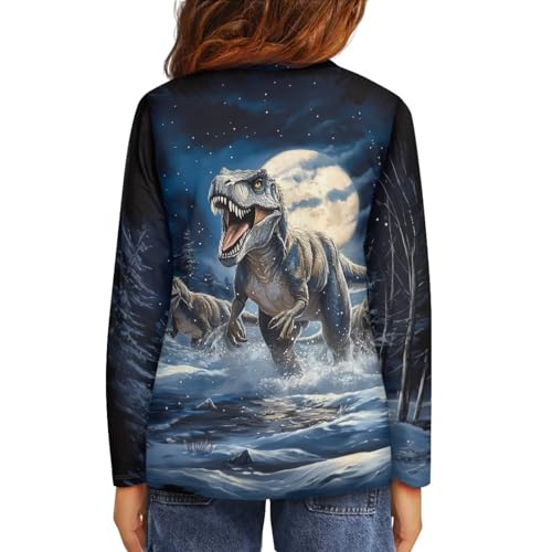 Image of Uourmeti Long Sleeve Tops for Boys Graphic T Shirts Teen Girls Active Pullover Tees