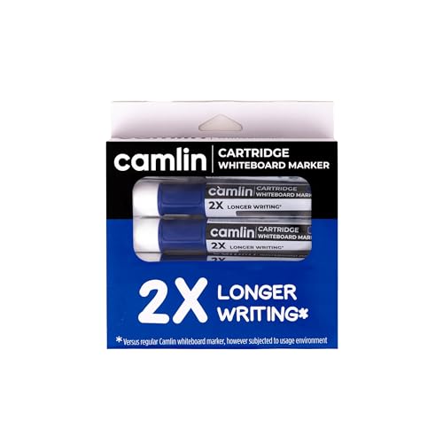 Image of Camlin Cartridge Whiteboard Marker - Blue Ink | Pack of 3 Refillable Cartridge | Smooth Writing, Quick Dry, Low-Odour Ink | Ideal for Office, Classroom & Home Use