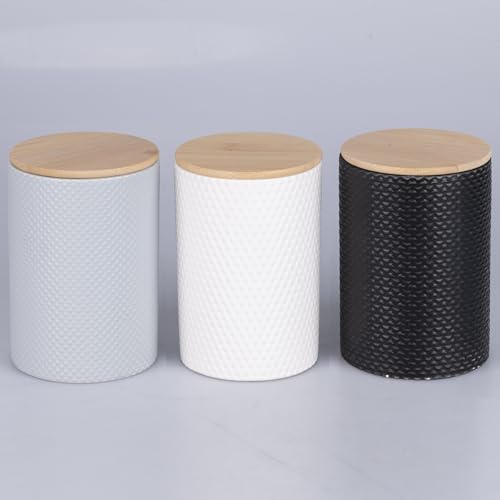 Set 3 barattoli 750 ml in gres coperchio in bambù Circle