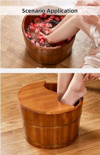 Balde de Madera Natural para Spa de Pies con Tapa miniatura 6