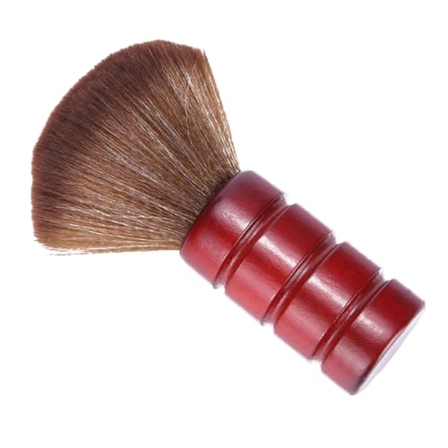 OFFIGAM ヘアクリーニングブラシ ネックダスター 木製ハンドル ファイバーヘアブラシ ヘアスイープヘアブラシ 理容師向け プロフェッショナルデザイン サロン用 色指定不可