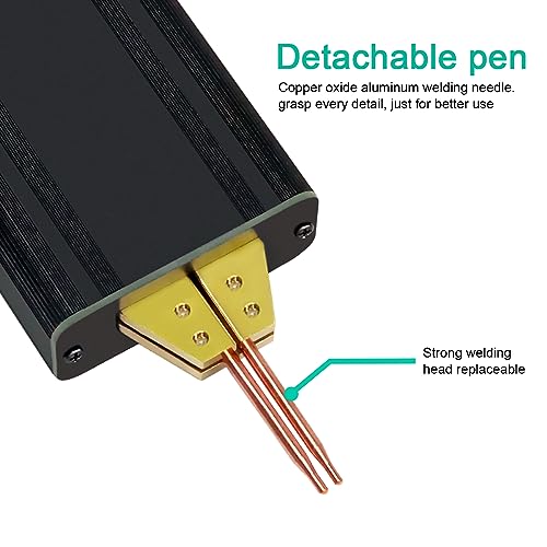 Docreate Soldador a ponto, máquina de solda a ponto portátil recarregável para bateria 18650, soldag