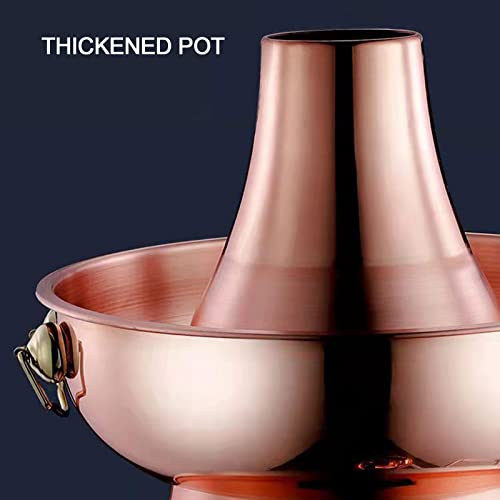 Olla Hotpot Chino Charcoal Shabu Shabu de Acero y Cobre miniatura 5