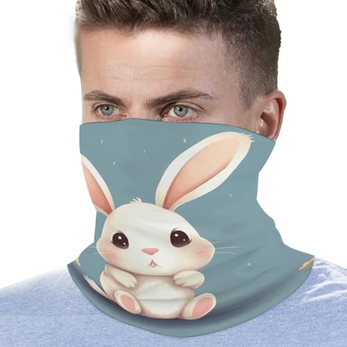 Neck Gaiter Face Mask Men Women, Cartoon Alpaca Cute Animal Face Mask Scart Cover for Dust Wind Sun Protection3