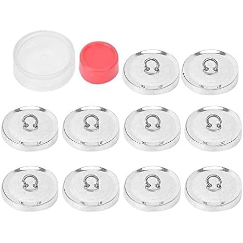 Buttons to Cover Round Button Base Cover Buttons Kit Self Cover Buttons with Flat Backs DIY Handmade Crafts Buckle Making Tools(25mm) Cover