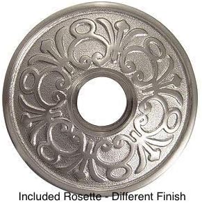 Miniatura 3 de Emtek 28096 - Gancho doble con roseta de acabado a juego, 4 acabados a elegir, 28096 - Roseta Lancaster -, Cromo, 2809