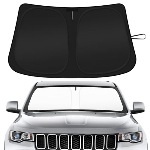 Car Windshield Sun Shade Compatible with 2014-2024 2025 2026 Jeep Grand Cherokee Accessories...